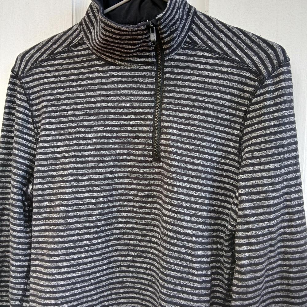 LULULEMON Striped Zip Top SZ L - Picture 2 of 4